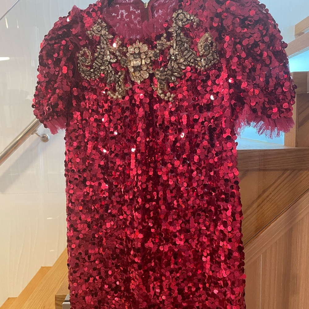 Dolce & Gabbana pink sequin dress